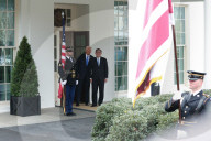 Donald Trump Welcomes Shigeru Ishiba - Washington