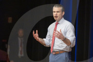 US SecDef Hegseth holds town hall for Pentagon staff