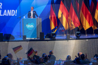 Wahlkampf 2025: AfD (Alternative für Deutschland) Vernatseltung in Greding