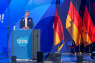 Wahlkampf 2025: AfD (Alternative für Deutschland) Vernatseltung in Greding