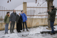 Rare heavy snowfall in Damascus