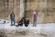 Rare heavy snowfall in Damascus