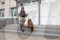 Children evacuated as Kyiv school searched for bomb