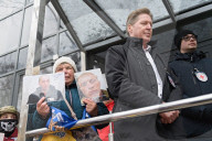 Rally for POWs outside Red Cross headquarters in Kyiv