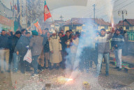BJP Celebrates After Leading In Delhi's Legislative Assembly Elections
