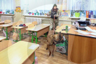 Children evacuated as Kyiv school searched for bomb