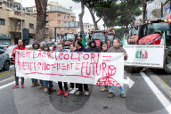 Roma - Protesta degli agricoltori in corteo con i trattori