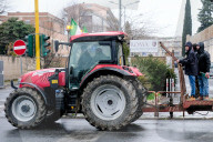 Roma - Protesta degli agricoltori in corteo con i trattori