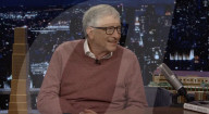 Bill Gates sur le plateau de l'émission "The Tonight Show Starring Jimmy Fallon" à New York
