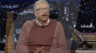 Bill Gates sur le plateau de l'émission "The Tonight Show Starring Jimmy Fallon" à New York