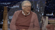 Bill Gates sur le plateau de l'émission "The Tonight Show Starring Jimmy Fallon" à New York