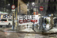 Presidio a Piazza Cavour per la liberazione di Gino a Milano