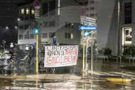 Presidio a Piazza Cavour per la liberazione di Gino a Milano