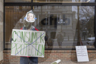 Workers Protest At CFPB Headquarters In Washington DC