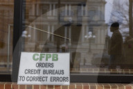 Workers Protest At CFPB Headquarters In Washington DC