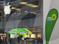 Bundestag Election Campaign Stand Of The Green Party In Munich