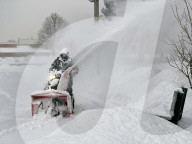 Snow Covers The City Of Toronto, Canada