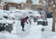 Snow Covers The City Of Toronto, Canada