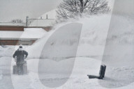 Snow Covers The City Of Toronto, Canada