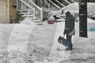Snow Covers The City Of Toronto, Canada