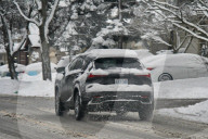 Snow Covers The City Of Toronto, Canada