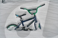 Snow Covers The City Of Toronto, Canada