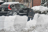 Snow Covers The City Of Toronto, Canada