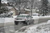 Snow Covers The City Of Toronto, Canada