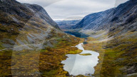Drone View Of Geiranger