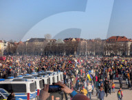 Mass Demonstration With Police Presence In Munich