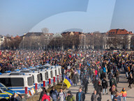 Mass Demonstration With Police Presence In Munich