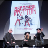 Mark Kermode with  Allison McGourty and Bernard MacMahon on stage at Mark Kermode in 3D on Monday 10 February 2025