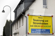 Pro-AfD Wahlplakate in Koeln