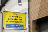 Pro-AfD Wahlplakate in Koeln
