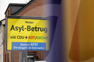 Pro-AfD Wahlplakate in Frechen