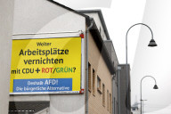 Pro-AfD Wahlplakate in Koeln