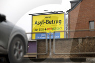 Pro-AfD Wahlplakate in Frechen