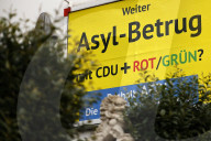 Pro-AfD Wahlplakate in Koeln