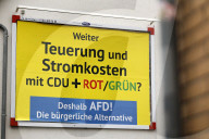 Pro-AfD Wahlplakate in Koeln