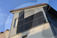 PV-Anlage am Giebel  an einem Wohnhaus