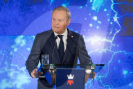Poland's PM Donald Tusk Reveals Ambitious 2025 Budget in Warsaw, Poland - 10 Feb 2025