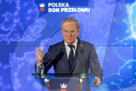 Poland's PM Donald Tusk Reveals Ambitious 2025 Budget in Warsaw, Poland - 10 Feb 2025