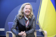 News conference of EIB President Nadia Calvino in Kyiv