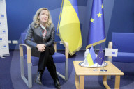 News conference of EIB President Nadia Calvino in Kyiv