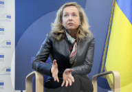 News conference of EIB President Nadia Calvino in Kyiv