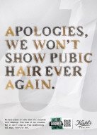 Cheeky posters made of pubic hair after censorship