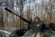 Ukraine soldiers holding the frontline