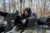 Ukraine soldiers holding the frontline