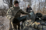 Ukraine soldiers holding the frontline