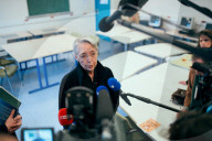 Elisabeth Borne visits an elementary school - Paris AJ